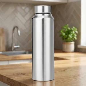 Bouteille d'eau en acier inoxydable pour réfrigérateur, école, bureau, salle de sport, voyage, anti-fuite, réutilisable, vaisselle, bouteille - Product Image 4