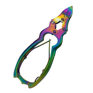 Coupe-ongles professionnel Rainbow en acier inoxydable, lame incurvée, pointe affûtée, portable, avec ressort, pour ongles incarnés - Product Image 3