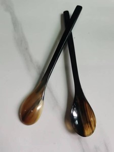Juego de Cubiertos de Cuerno de Búfalo Pequeño Ecológico Más Vendido para el Hogar y la Cocina: Cuchara para Servir Ensaladas, Café y Té - Product Image 6