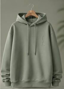 Sudadera con Capucha Negra para Hombre, Diseño Minimalista de Color Sólido, Algodón French Terry, Corte Holgado, Ropa de Primavera, Ecológica y Digital - Product Image 3