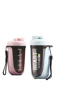 Botella mezcladora de proteínas de 500 ml con tapa abatible de bola de resorte, correa, vaso deportivo para gimnasio, batidora de bolas, botella mezcladora. - Product Image 6