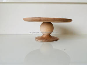 Support de gâteau en bois rustique présentation de gâteau d'anniversaire Riser porte-pâtisserie transporteur en bois fabriqué à la main pour un affichage de gâteau parfait - Product Image 3