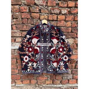 Wholesale Suzani Jacket Handmade Velvet Jacket Floral Embroidery Jacket With Inside Cotton Lining Boho Chic Jacket - Product Image 1