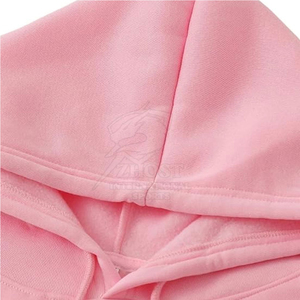Sudadera con Capucha Rosa para Mujer, Estilo Casual, Color Sólido, 100% Algodón, Bolsillos de Felpa, Corte Regular, Ecológica, para Invierno/Otoño - Product Image 3