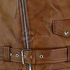 Chaqueta de Motociclista de Cuero Genuino con Diseño Personalizado y Logotipo Propio, Impermeable, Informal - Product Image 5