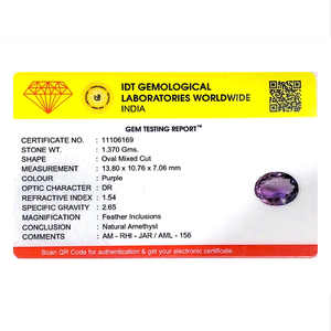 Certified Natural Amethyst 6.85 Carat Faceted Loose Gemstone for Fine Jewelry - Product Image 4