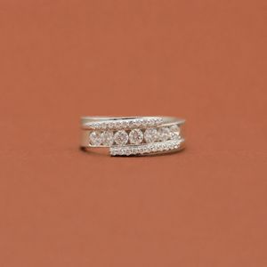 Full <b>Iced</b> Out Moissanite Diamond 925 Silver Luxury Hip Hop Statement Band <b>Ring</b> For Women - Product Image 1