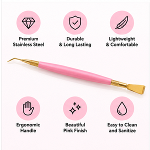 Outil d'isolation pour rehaussement de cils rose doré en gros, séparateur de cils en acier inoxydable, outil de séparation, outil de permanente pour cils avec logo personnalisé OEM - Product Image 5