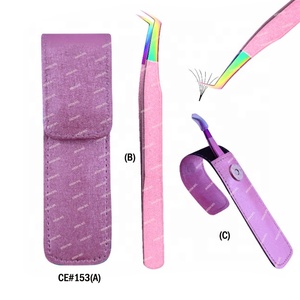 แหนบต่อขนตา nqlash อุปกรณ์แต่งหน้าทำจากสแตนเลสอุปกรณ์เพิ่มวอลลุ่มติดโลโก้ได้ตามต้องการ - Product Image 6