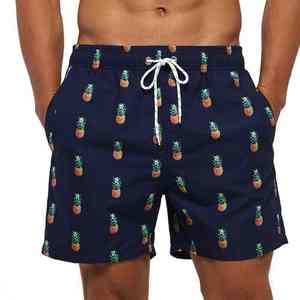Short de bain imprimé taille haute pour homme, nouvelle collection été 2026, 100 % polyester - Product Image 6