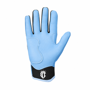 Guantes de Bateo SHAHI IMPEX de Cuero Azul Claro Tejido de Alta Calidad, con Logotipo Personalizado, Acolchados, Transpirables, con Cierre de Gancho y Bucle, Unisex, para Entrenamiento - Product Image 5