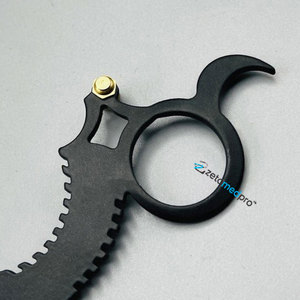 Barber Use Black Stainless Steel Manual Shave <b>Razor</b> Single Blade Replaceable Feature Straight Body Finger <b>Razor</b> Custom Logo - Product Image 3