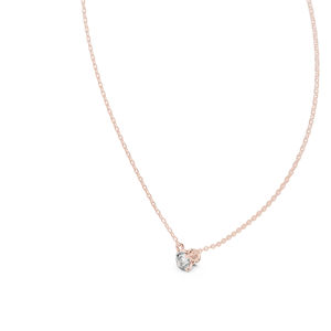 จี้เพชรทรงกลมทองคำ 14K สำหรับผู้หญิง |   ชุดลำลองสำหรับใส่ทุกวัน |   เพชรที่เพิ่งเพาะเลี้ยง - Product Image 4