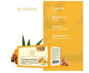 Khadi สบู่ธรรมชาติ chandan haldi สบู่สมุนไพรสบู่สำหรับผิวเปล่งปลั่งสบู่ธรรมชาติพร้อมน้ำมันหอมระเหยต่อต้านริ้วรอย - Product Image 2