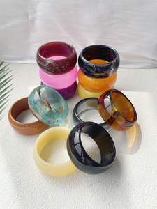 Brazalete Geométrico Cuadrado de Acetato para Mujer, Joyería de Resina Acrílica, Accesorio de Moda, Brazalete Ancho Transparente - Product Image 6