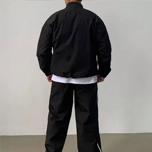 Conjunto de Traje Cortavientos Casual de Verano al por Mayor, de Poliéster/Algodón, Manga Larga, Estilo Urbano, Colores Personalizados Estampados - Product Image 2