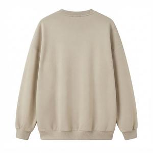 Sudadera Oversize de Mujer con Hombros Caídos, Cuello Redondo, Manga Larga, Color Liso, Tejido de Algodón, Ajuste Holgado, Estilo Urbano, Top para Otoño - Product Image 3