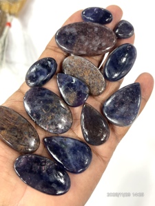 Cabochon de pierre précieuse naturelle Iolite Sunstone, formes variées, pierre précieuse en vrac - Product Image 4