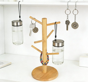 Soporte para Tazas de Madera Natural, Escurridor de Tazas en Forma de Árbol, Organizador de Encimera para Cocina, Cafetería y Mesa de Comedor - Product Image 3
