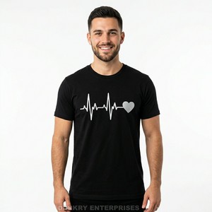 Fabricante de Camisetas Personalizadas, Camiseta Gráfica con Corazón de Píxeles Color Crema para Hombre, Camiseta de Algodón Retro de Alta Calidad para Videojuegos, Ropa para Hombre al por Mayor - Product Image 6