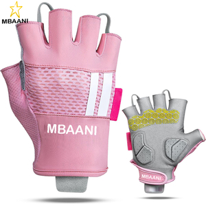 Guantes de Ciclismo para Hombre y Mujer, Medios Dedos, con Almohadilla Antideslizante y Absorbente de Impactos para Ciclismo, Entrenamiento, Ejercicio al Aire Libre - Product Image 1