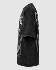 Camiseta Oversize Vintage Personalizada con Lavado Ácido, Algodón Pesado, Estampado Gráfico Streetwear Death Metal Reaper, Fabricante de Camisetas - Product Image 6