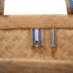 Sac en bambou durable avec poignée, sac à provisions pour la plage Summer Vibe Wholesale Vietnam Handicraft - Product Image 5