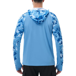 Customized Dropshipping UPF 50 Quick Dry Fishing <b>Sunscreen</b> Hoodie Summer Men's Ultra Thin Sports Fishing Shirts Long Sleeve Tops - Product Image 4