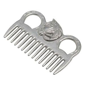 Peine de crin de aluminio hecho a medida con cabeza de caballo, producto ecuestre, hecho a medida, montar a caballo - Product Image 1