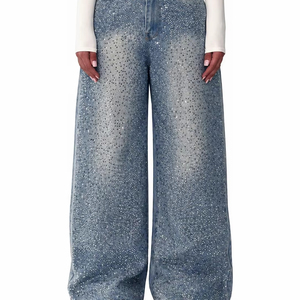 Jeans pour femmes à taille haute et jambe droite, denim extensible, pantalon décontracté, coupe confortable, cinq poches, pantalon pour tous les jours, streetwear - Product Image 6