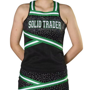 Ensemble de Jupes Athlétiques de Haute Qualité pour Enfants, Tenue de Cheerleading Junior avec Strass pour Équipes de Cheerleading - Product Image 3