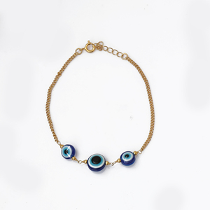 Women's Gold Plated Natural Stone Evil Eye Fine Charm <b>Bracelet</b> for Women Protection Jewelry Wedding and Party Unisex Wearing - Product Image 1