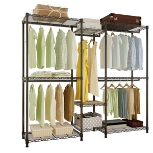 Appendiabiti in metallo resistente, portatile, per armadio domestico, con cassetto in tessuto per organizzare la casa e l'ufficio - Product Image 3