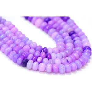 Hermosas cuentas de ópalo en tono púrpura, forma redonda y lisa, 15 pulgadas, 7-9 mm, cuentas de ópalo en tono púrpura, piedras preciosas lisas, para la elaboración de joyería con cuentas. - Product Image 2