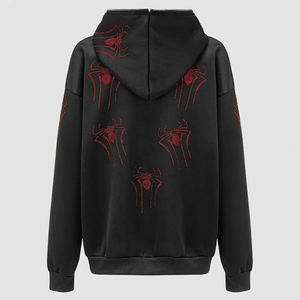 Sweat à capuche zippé intégral pour homme, masque facial intégré, streetwear tactique, coupe oversize, en coton personnalisable - Product Image 2
