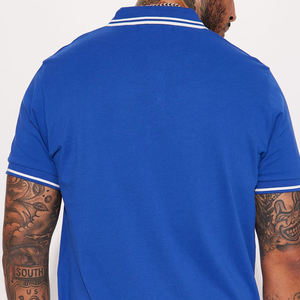 T-shirt décontracté pour homme au design élégant avec col rabattu, lavage vintage / Conception de logo personnalisé, matériau de haute qualité, tissu doux - Product Image 6