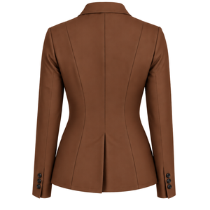 Chocolate Brown Equestrian <b>Jacket</b> for <b>Women</b> Tailored Riding Blazer Elegant Horse Riding Competition Coat Customized Wholesale - Product Image 2