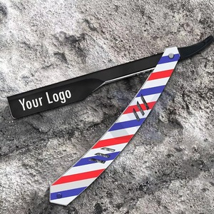 Rasoir droit pliable classique pour hommes, pour la sculpture de la barbe, rasoir de barbier avec lame à verrouillage coulissant, rasage humide classique - Product Image 6