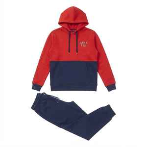 Women's Color Blocked Hooded <b>Fleece</b> Tracksuit Set Full Sleeve Casual Sportswear With Pocket Regular Fit <b>All</b> Seasons - Product Image 6