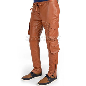 High Quality Material Men's <b>Leather</b> <b>Pants</b> Wholesale Best Price Custom Logo Print <b>Leather</b> <b>Pants</b> - Product Image 5