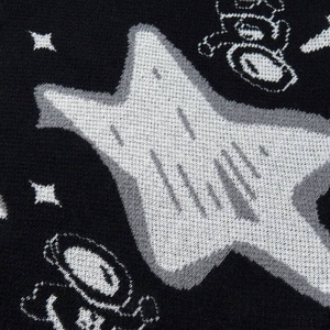 Jersey de Jacquard de gran tamaño personalizado para hombre, suéter de manga larga con cuello redondo y estampado de bloques de color, forro polar para invierno, modelo al por mayor - Product Image 4