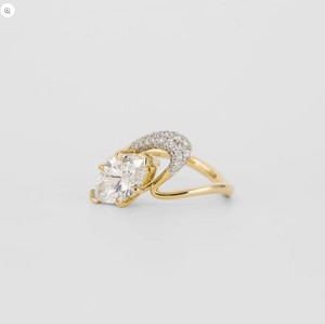 Bague de Fiançailles, Mariage, Anniversaire ou Fête de Luxe en Argent Sterling 925 avec Moissanite Certifiée par un tiers, Taille Marquise 12mm et Sertissage à Griffes - Product Image 2