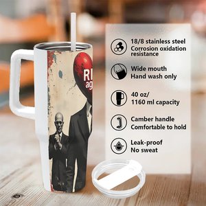 Vaso Térmico Grande de Acero Inoxidable de 40oz con Popote para Iniciativas de Cultura Corporativa - Product Image 5