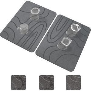Set di 2 Tappetini Asciugapiatti in Pietra 16 X 12, Asciugatura Rapida, Doppio Lato in Terra Diatomacea, Attrezzatura per Asciugatura da Cucina - Product Image 1