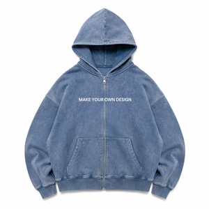 Fournisseur de vêtements de marque privée : Sweat à capuche zippé streetwear personnalisé, impression en relief, broderie, tissu épais - Product Image 2