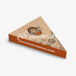 Cajas de pizza de una sola rebanada para llevar de cartón triangular comercial corrugado personalizado al por mayor plegable diseño Popular - Product Image 2