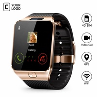 Montre connectée Dz09 avec appels vidéo WiFi, compatible Android et iOS, avec carte SIM, montre de sport, téléphone avec carte SIM