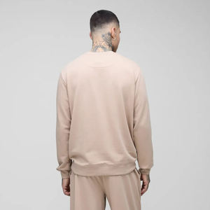 Sudadera Básica Oversize de Algodón Mezclado para Hombre, Sudadera Lisa de Forro Polar al por Mayor, Sudadera Personalizada con Cuello Redondo - Product Image 2