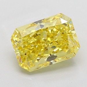 Diamant Jaune Vif Fantaisie Taille Radiant 4,01 carats, Pureté VS2, Taille Excellente, Certifié, pour Bijoux de Luxe - Product Image 1