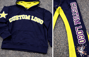 Ensemble survêtement homme grande taille en molleton de coton épais personnalisé, comprenant un sweat à capuche oversize et un pantalon de jogging ample - Product Image 6